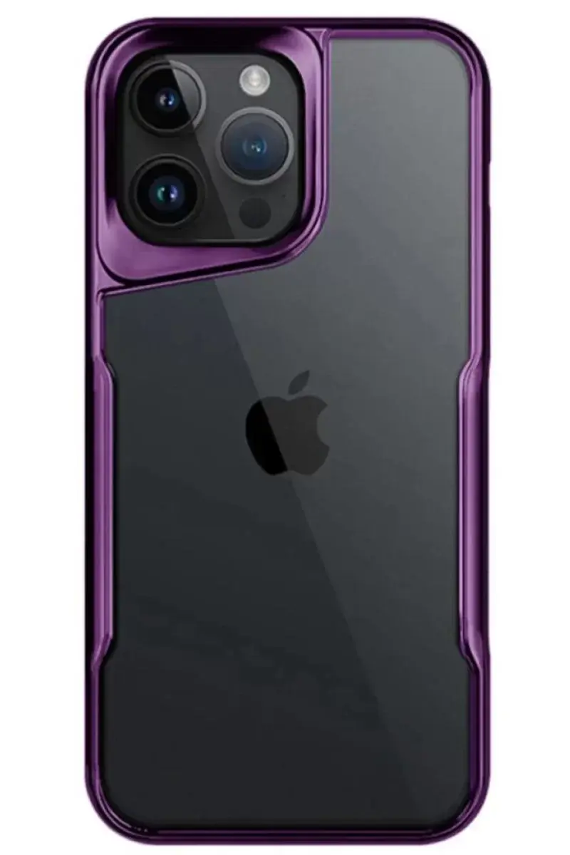 Newface İphone 14 Pro Max Kılıf Boyi Silikon Kapak - Derin Mor