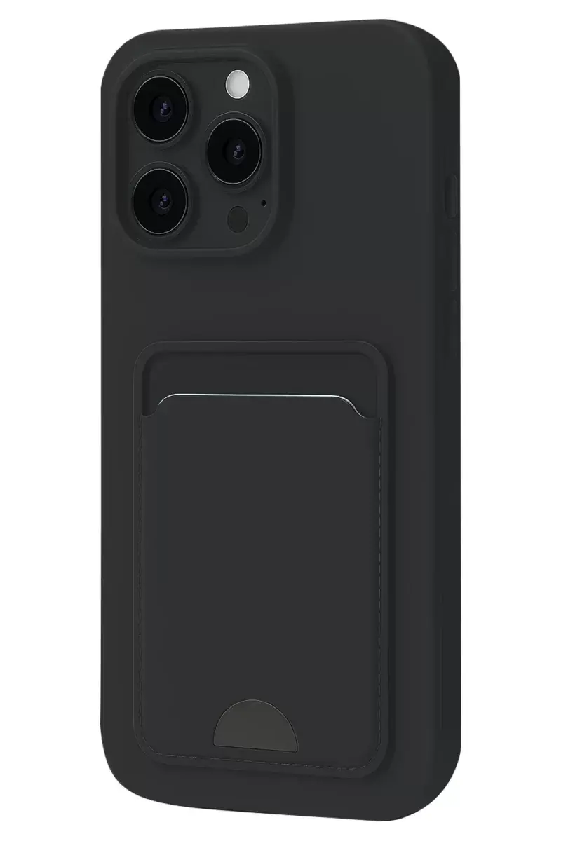 Newface İphone 16 Pro Kılıf Kelvin Kartvizitli Silikon - Siyah