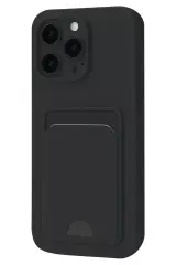 Newface İphone 16 Pro Kılıf Kelvin Kartvizitli Silikon - Siyah