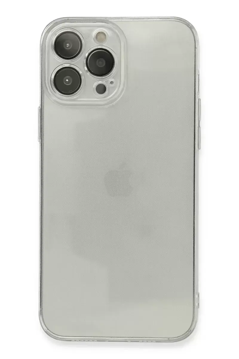 Newface İphone 13 Pro Max Kılıf Fly Lens Silikon - Şeffaf