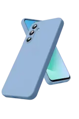 Newface Samsung Galaxy S25 Fe Nano İçi Kadife Silikon - Mavi