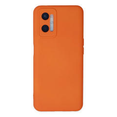 Oppo A96 Kılıf Nano İçi Kadife Silikon - Turuncu