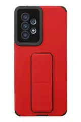Newface Samsung Galaxy A53 5g Kılıf Mega Standlı Silikon - Kırmızı