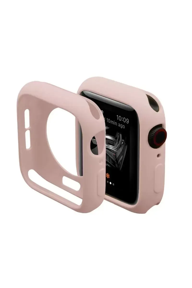 Newface Apple Watch 40mm Silikon Alt Kasa - Pudra