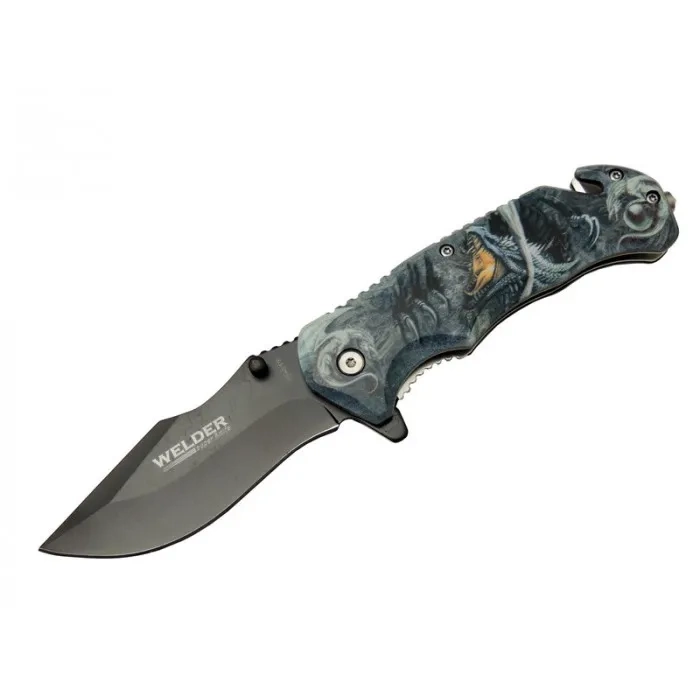 Kurtarma Çakısı 21,5 Cm Yarı Otomatik , Kemerlikli