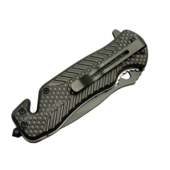 Kurtarma Çakısı Kırmızı 22 Cm Yarı Otomatik , Kemerlikli