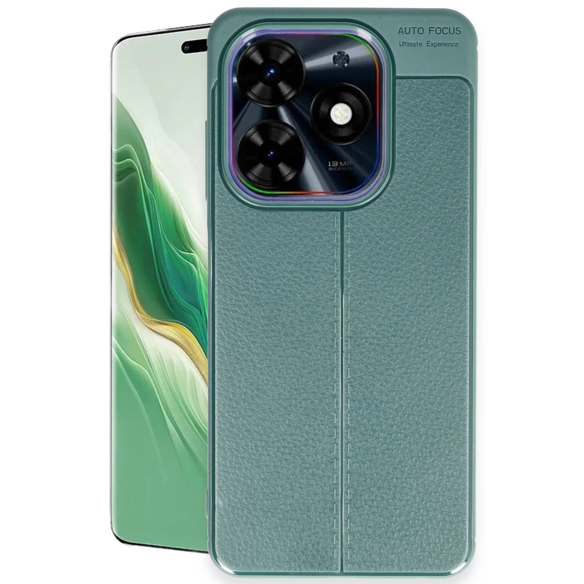 Tecno Spark Go 2024 Kılıf Auto Focus Kapak - Koyu Yeşil