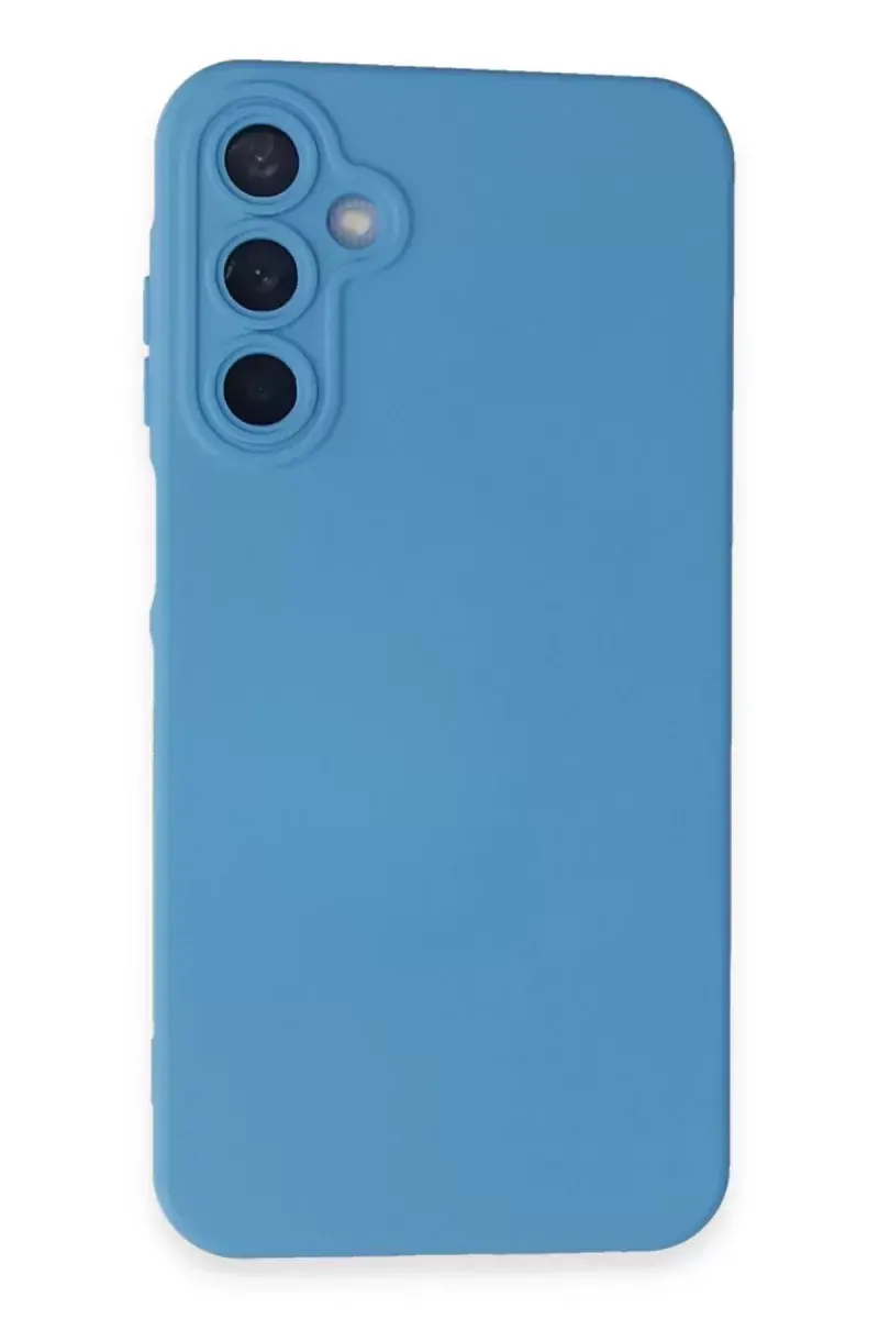Newface Samsung Galaxy A55 5g Kılıf Nano İçi Kadife Silikon - Mavi