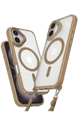 Newface İphone 16 Plus Kılıf Enka Magsafe Silikon Kılıf - Desert