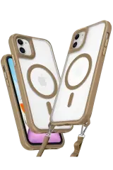 Newface İphone 11 Kılıf Enka Magsafe Silikon Kılıf - Desert