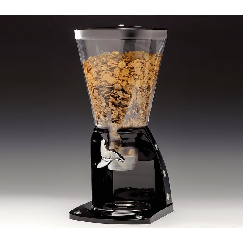 Cornflakes Aleti, Polikarbon, Çelik Aksesuarlı, Hacim 5.5 L, 25x21x h: 47 cm, Siyah