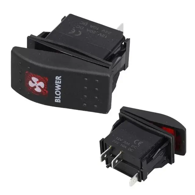 Powermaster ﻿havalandırma Sembollü Işıklı 3 Pinli On-off 12-24v Marin Switch
