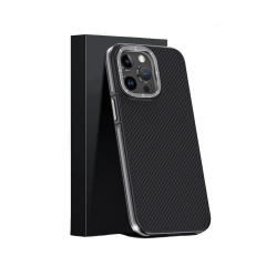 Joko  İphone 15 Pro Kılıf Aramid 600d Kevlar Karbon Fiber Magsafe Kapak - Gri