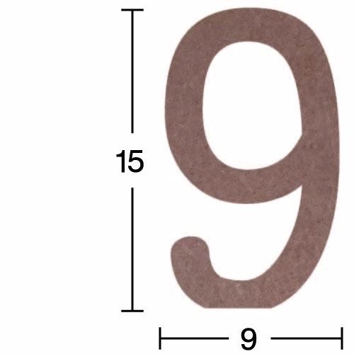 Ahşap 9 Rakamı - 18mm - H42
