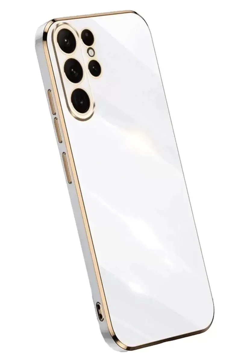 Newface Samsung Galaxy S25 Ultra Kılıf Volet Silikon - Beyaz