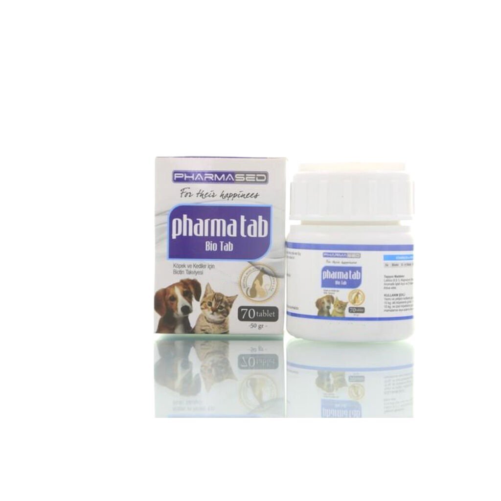 PharmaTab Köpek ve Kediler İçin Biotin Takviyesi 70 Tablet 50 Gr
