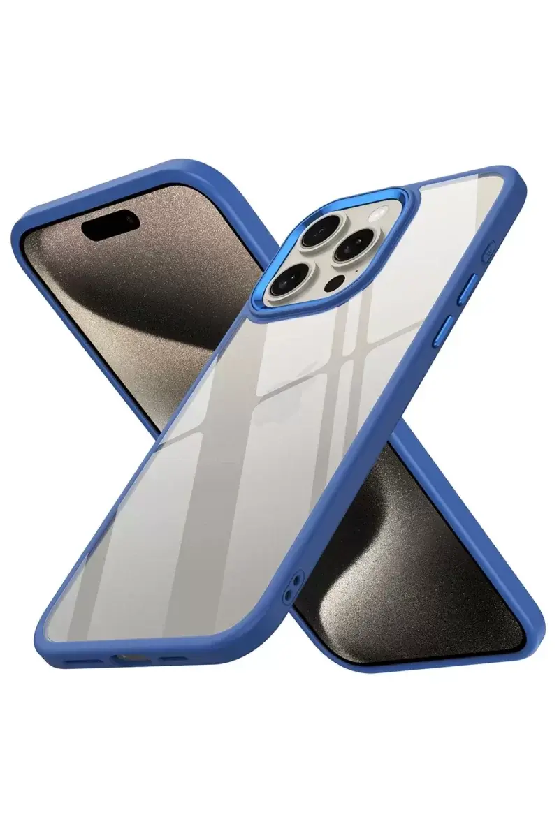 Newface İphone 15 Pro Kılıf Power Silikon - Mavi