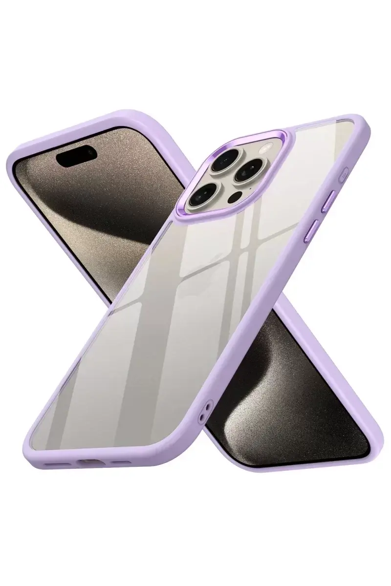 Newface İphone 15 Pro Max Kılıf Power Silikon - Lila