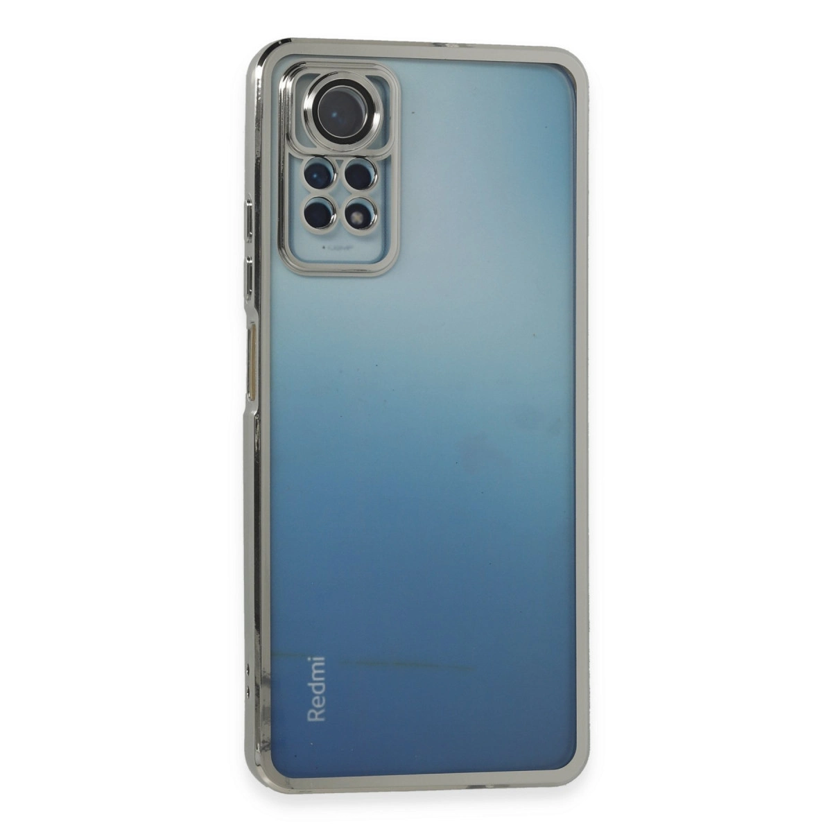 Xiaomi Redmi Note 11 Pro Kılıf Razer Lensli Silikon - Gümüş