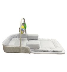 Jusso Çok Amaçlı Portatif Bebek Yatağı 75x40 Cm - Gri