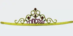 Prenses Yazılı Altın Renk Ayarlanabilir Parti Tacı