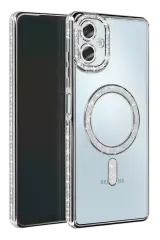 Newface Samsung Galaxy A06 Joke Simli Magneticsafe Kılıf - Gümüş