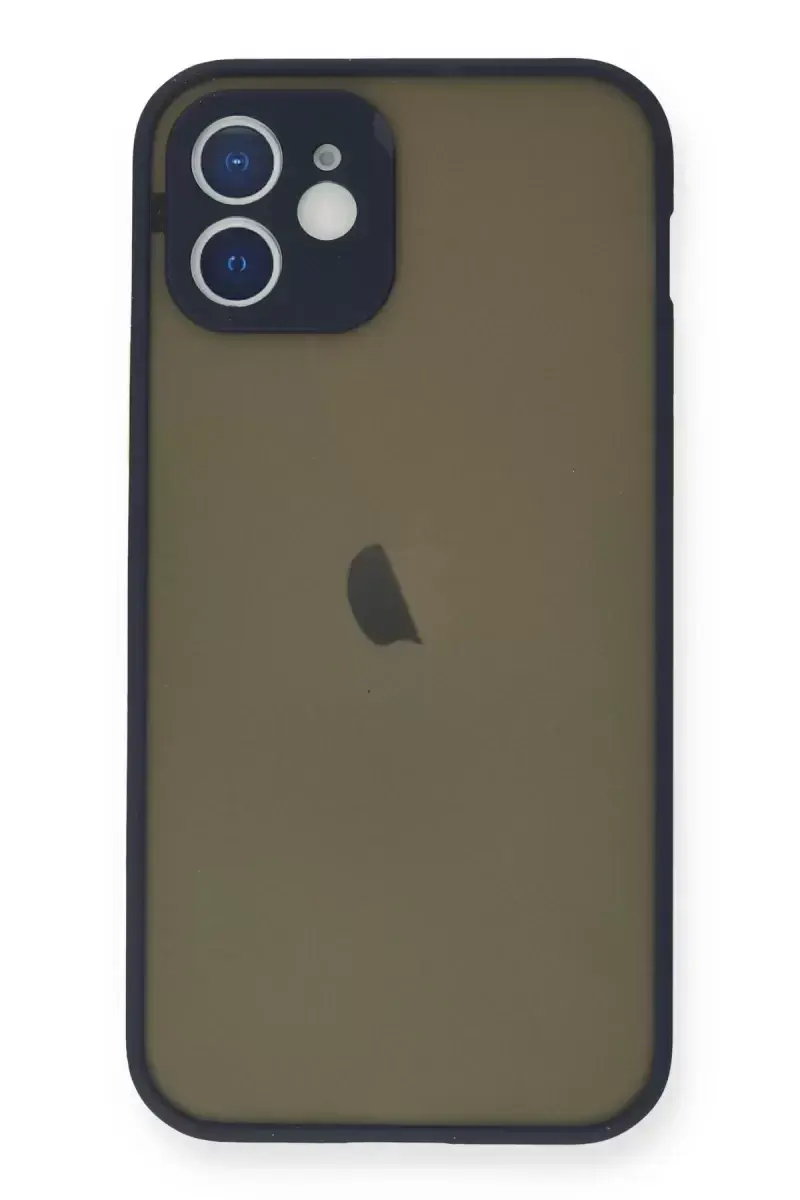 Newface Apple İphone 12 Mini Kılıf Montreal Silikon Kapak - Lacivert