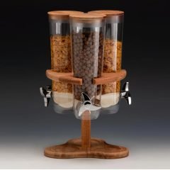 Döner Standlı Cornflakes Aleti, 3’lü, 26x26x43 cm, Ahşap