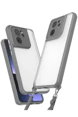Newface Xiaomi Mi 13t Pro Kılıf Penta Silikon Kılıf - Titan Gri
