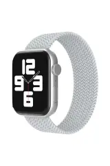 Newface Apple Watch 38mm Ayarlı Solo Silikon Kordon - Beyaz