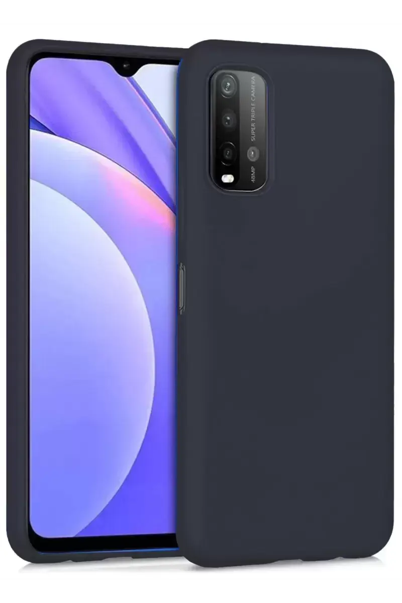 Newface Xiaomi Redmi 9t Kılıf Nano İçi Kadife Silikon - Siyah