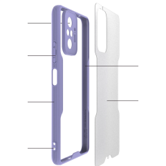 Xiaomi Redmi Note 10 Pro Kılıf Platin Silikon - Mavi