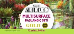 Akrilik Boya Başlangıç Seti Gold 12X140ML