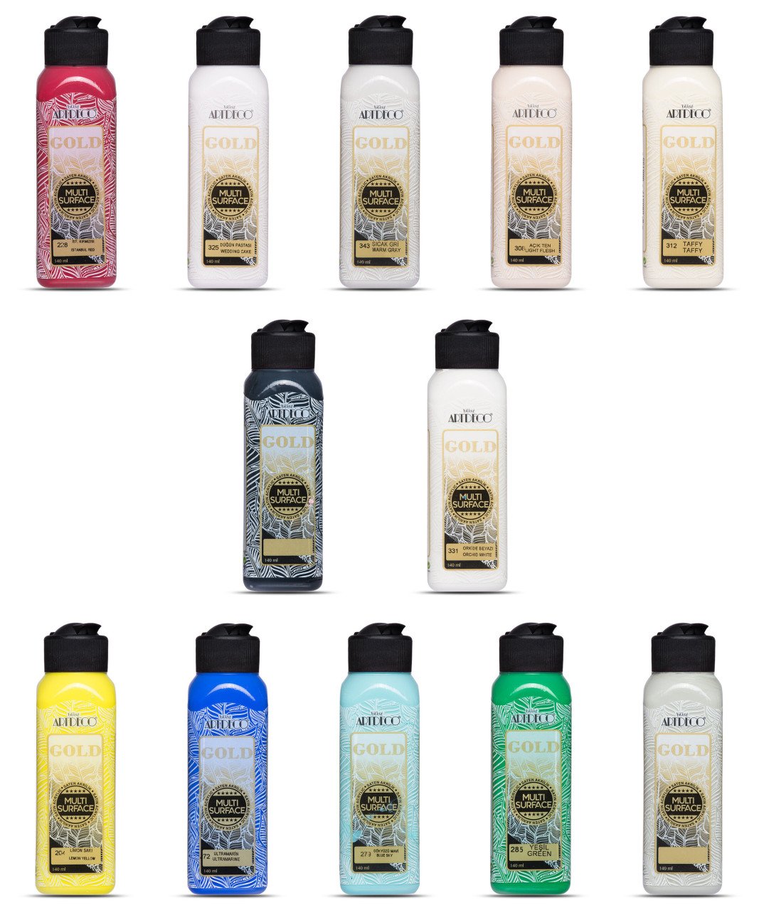 Akrilik Boya Başlangıç Seti Gold 12X140ML
