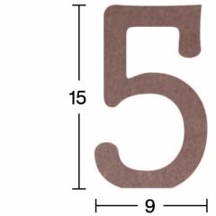 Ahşap 5 Rakamı - 18mm - H38