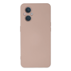 Oppo Reno 7 Lite Kılıf Nano İçi Kadife Silikon - Pudra