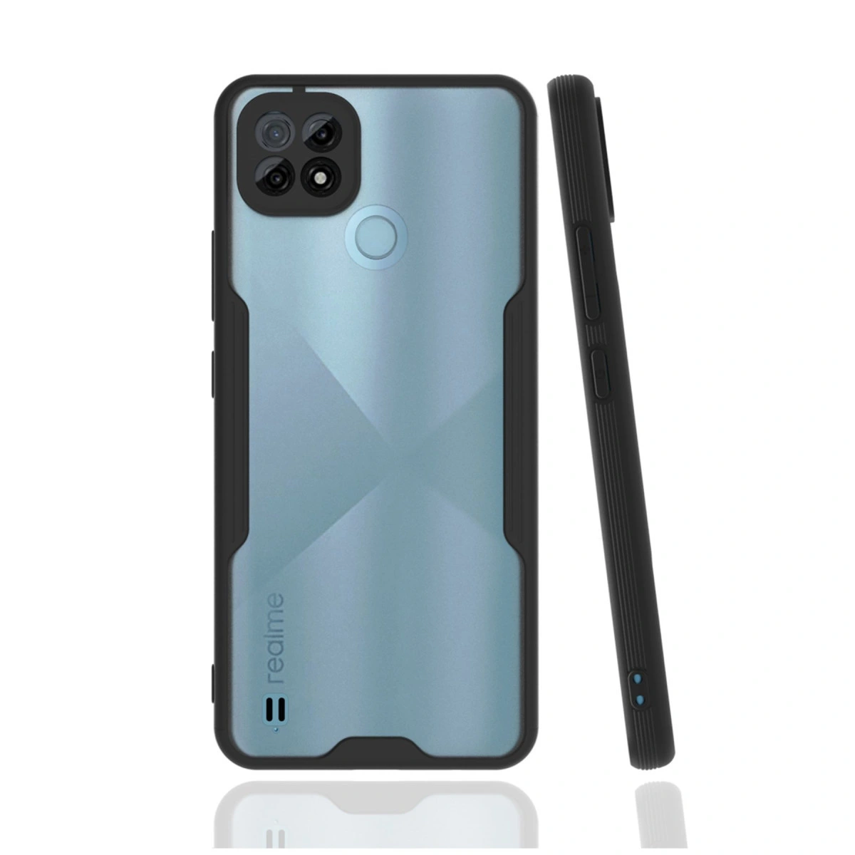 Realme C21 Kılıf Platin Silikon - Siyah