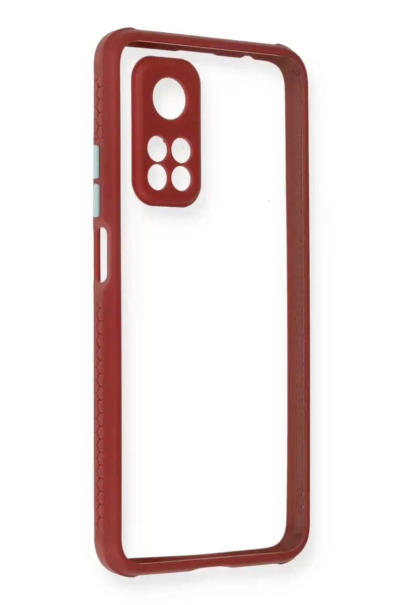 Newface Xiaomi Mi 10t Pro Kılıf Miami Şeffaf Silikon - Fuşya