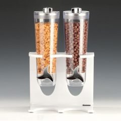 Cornflakes Aleti, Standlı, 2'li, 28x17x44 cm, Beyaz