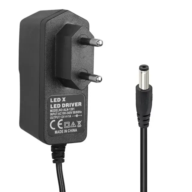 Powermaster Pm-8118 12 Volt - 1 Amper 5.5*2.5 Mm Uçlu Plastik Kasa Priz Tipi Adaptör