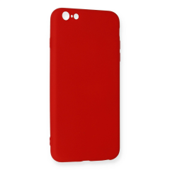 İphone 6 Plus Kılıf Nano İçi Kadife Silikon - Kırmızı
