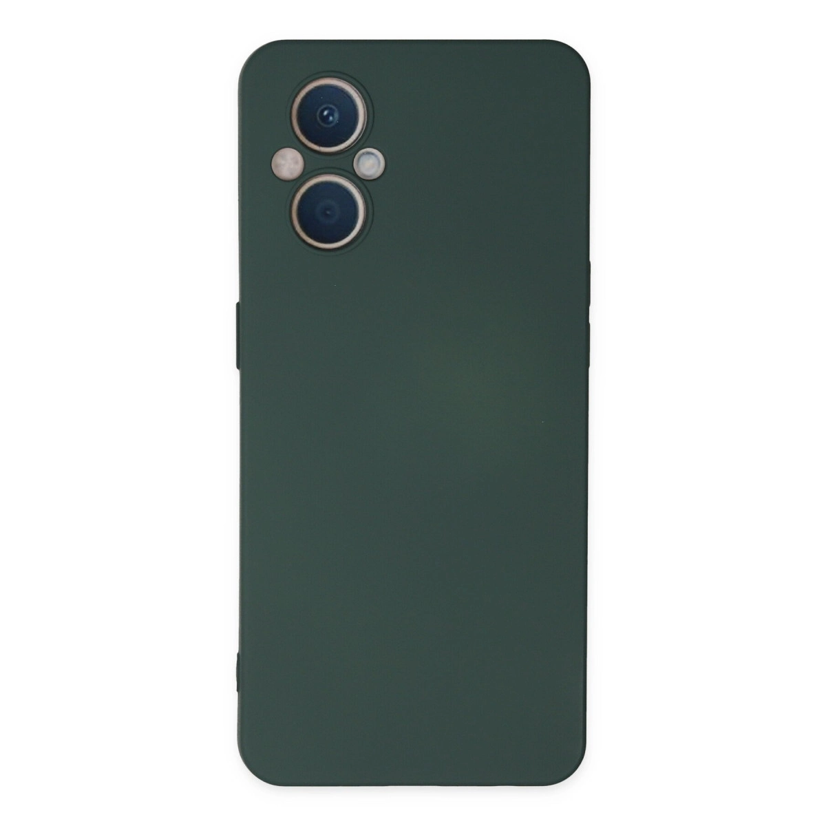 Oppo Reno 7 Lite Kılıf Nano İçi Kadife Silikon - Koyu Yeşil