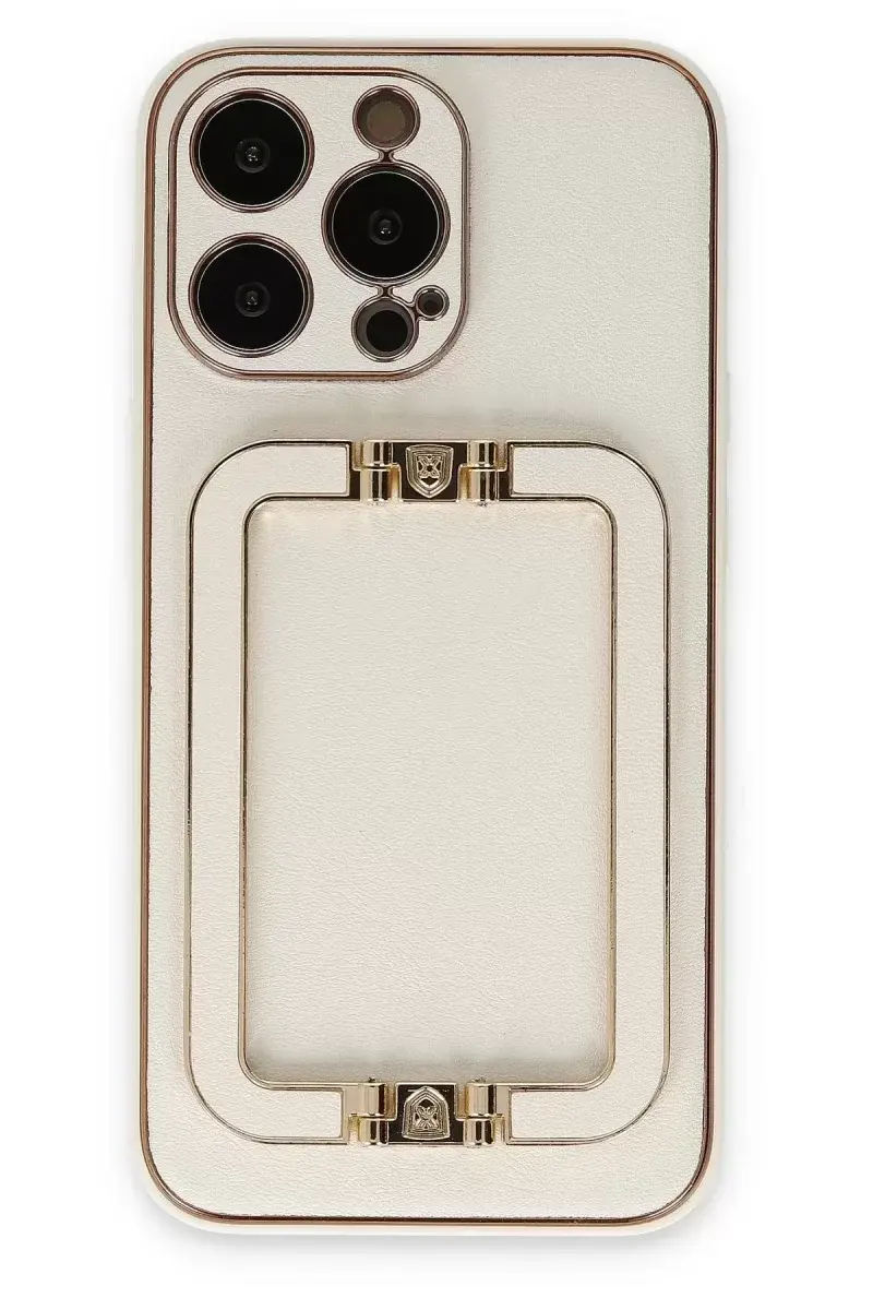 Newface İphone 13 Pro Max Kılıf Coco Elit Kapak - Beyaz