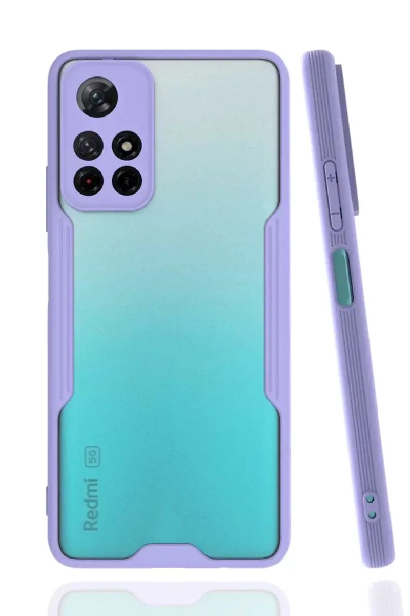 Newface Xiaomi Redmi Note 11t Kılıf Platin Silikon - Lila