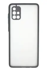 Newface Samsung Galaxy A71 Kılıf Montreal Silikon Kapak - Gri