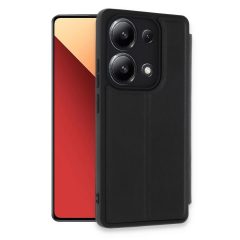 Xiaomi Redmi Note 13 4g Kılıf Flip Cover - Siyah