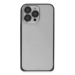 Joko  İphone 15 Pro Metal Bumper Mat Kapak - Siyah
