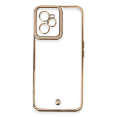 Realme C35 Kılıf Liva Lens Silikon - Pudra