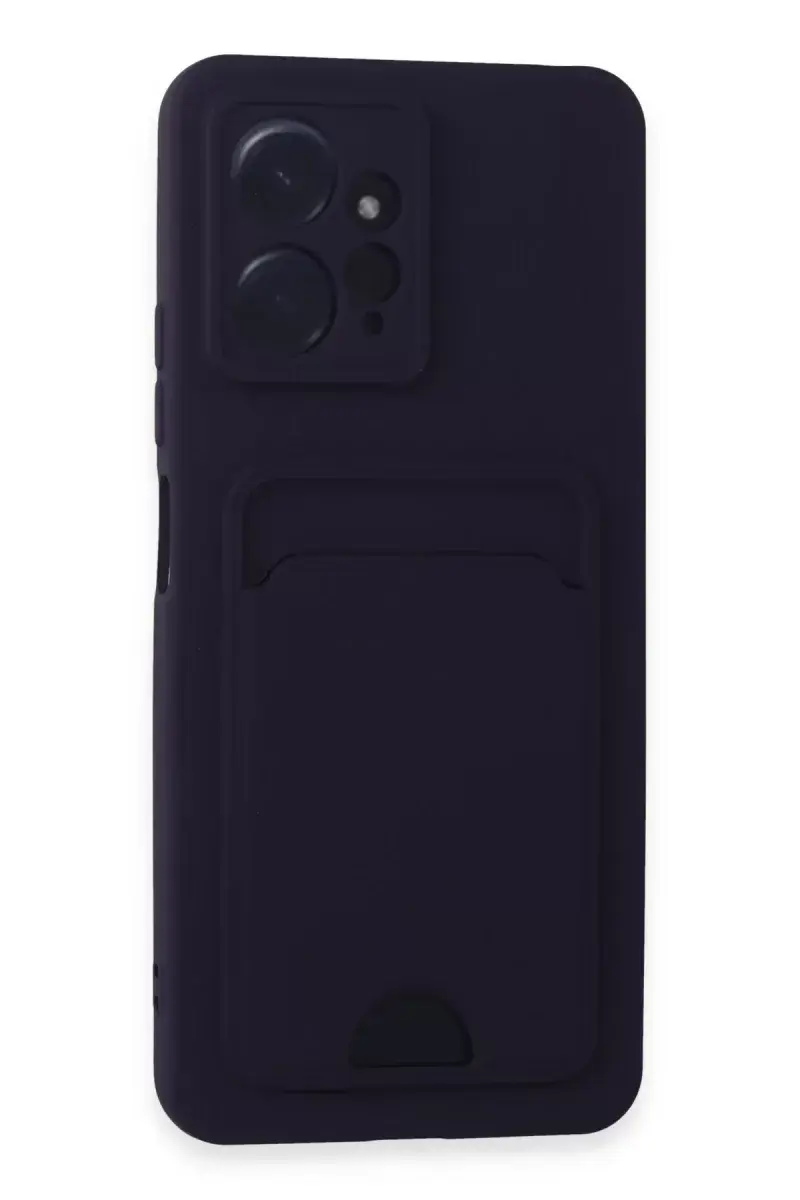 Newface Xiaomi Redmi Note 12 4g Kılıf Kelvin Kartvizitli Silikon - Derin Mor