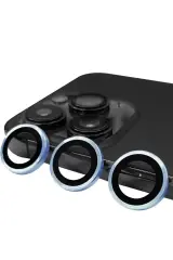 Newface Apple İphone 13 Pro Max Raze Metal Kamera Lens - Mavi